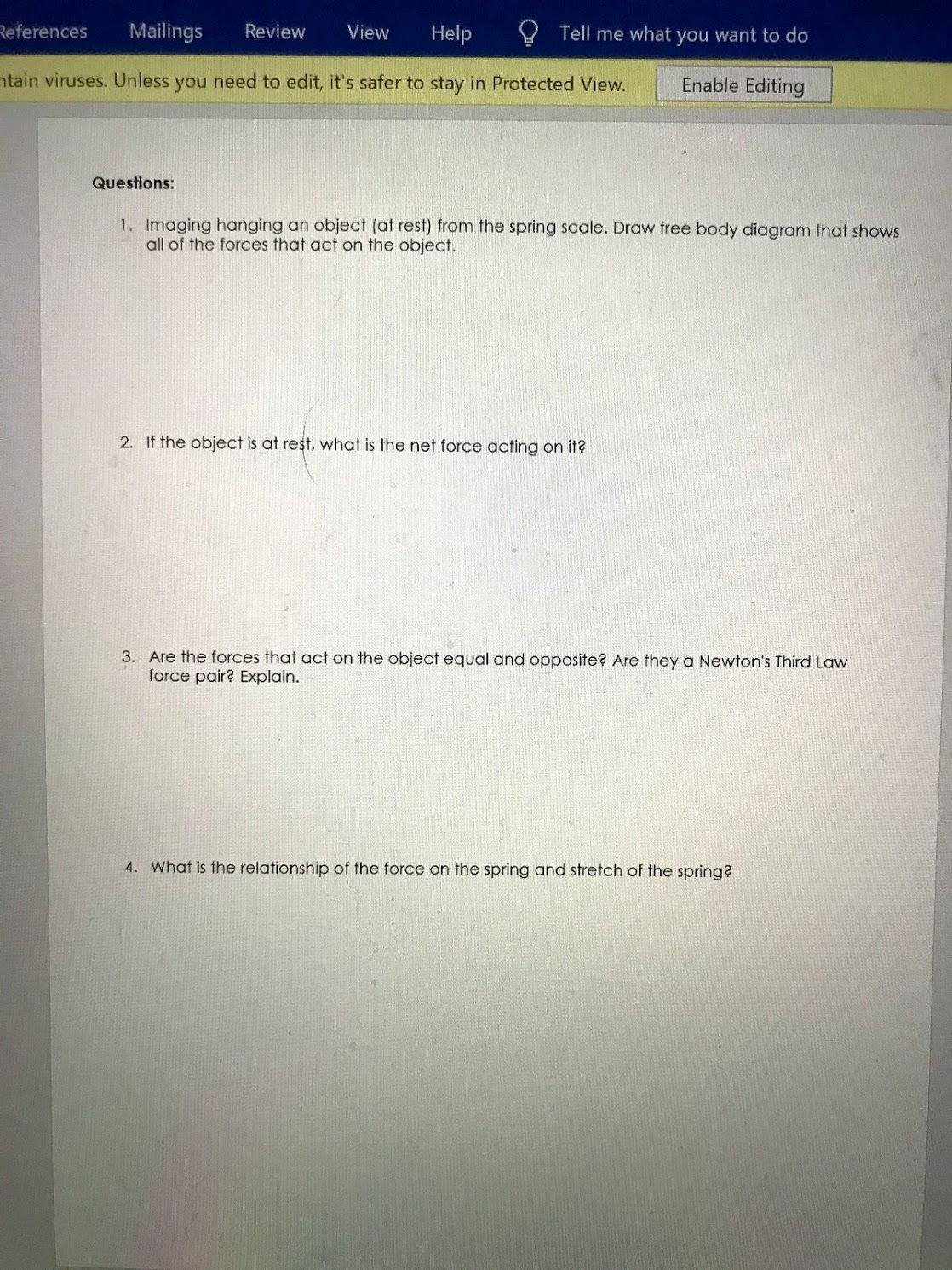 Solved Hooke's Law PHET(2).docx (Protected View) Word but