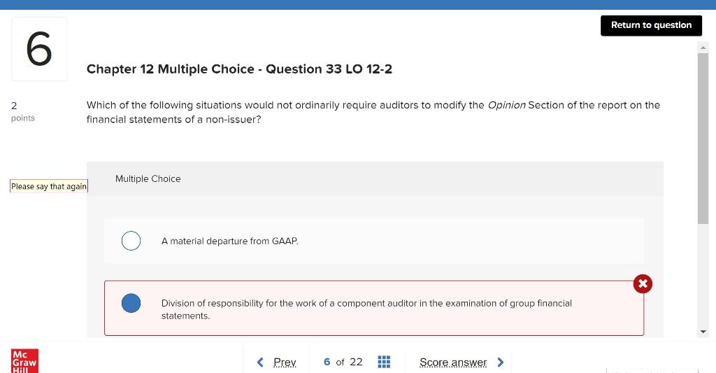 Solved Chapter 12 Multiple Choice - Question 33 LO 12-2 | Chegg.com