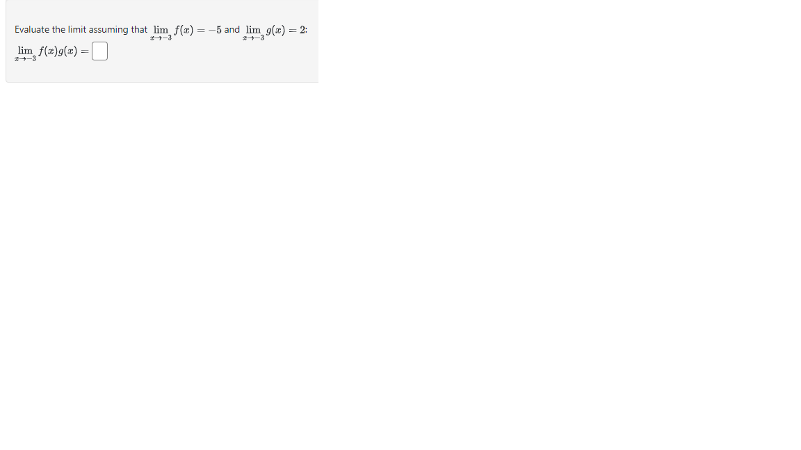 Solved Evaluate the limit assuming that limx→−3f(x)=−5 and | Chegg.com