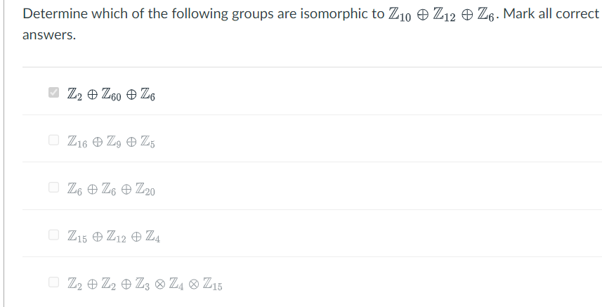Solved Determine which of the following groups are | Chegg.com