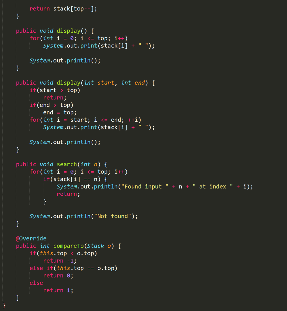 Rewrite the same Stack class with a Generic ArrayList | Chegg.com