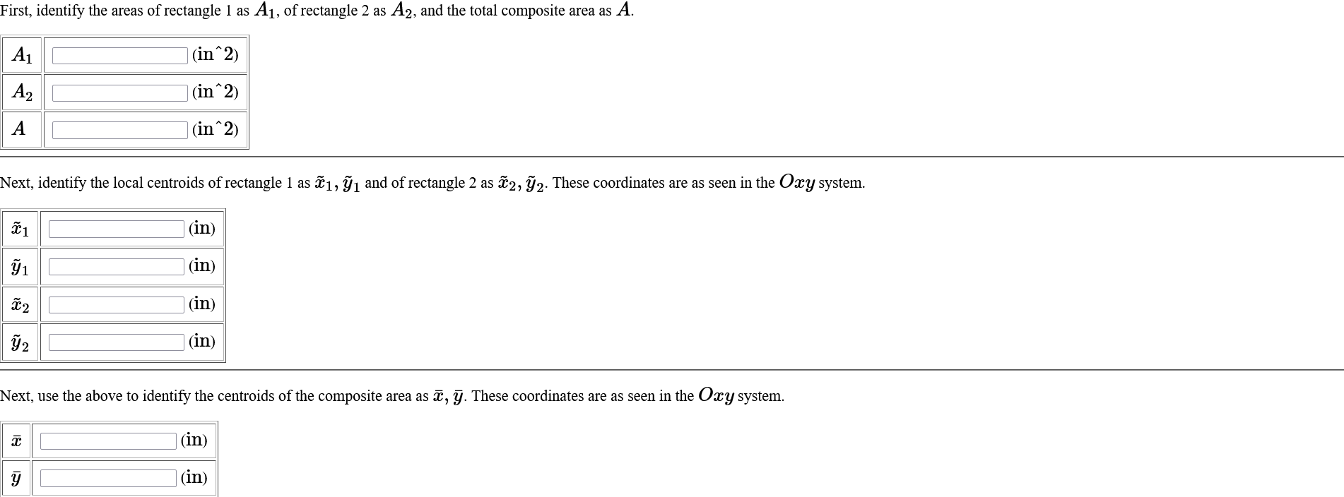 Solved a=5.00in,b=3.00 in, c=0.25 inNext, use the above to | Chegg.com