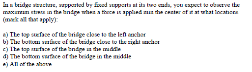 Solved In a bridge structure, supported by fixed supports at | Chegg.com