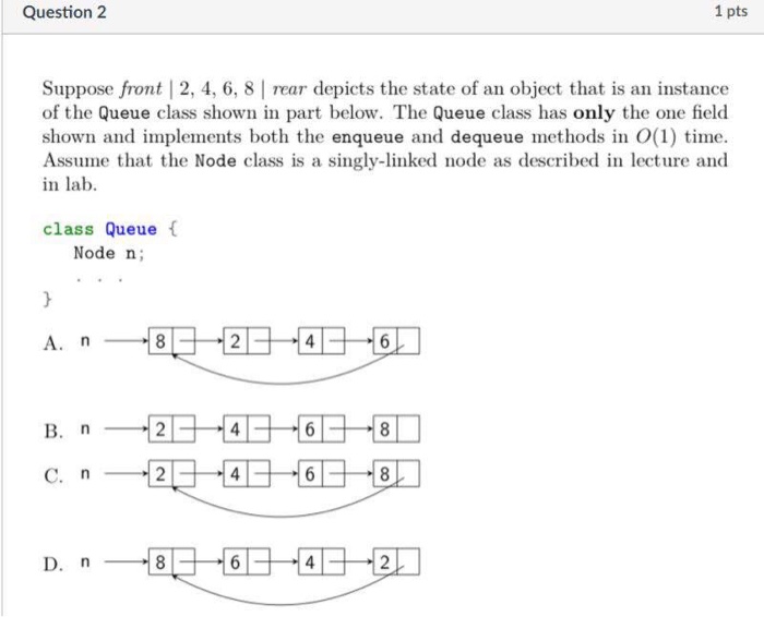 Solved 1 pts Question 1 What would the cost array contain | Chegg.com