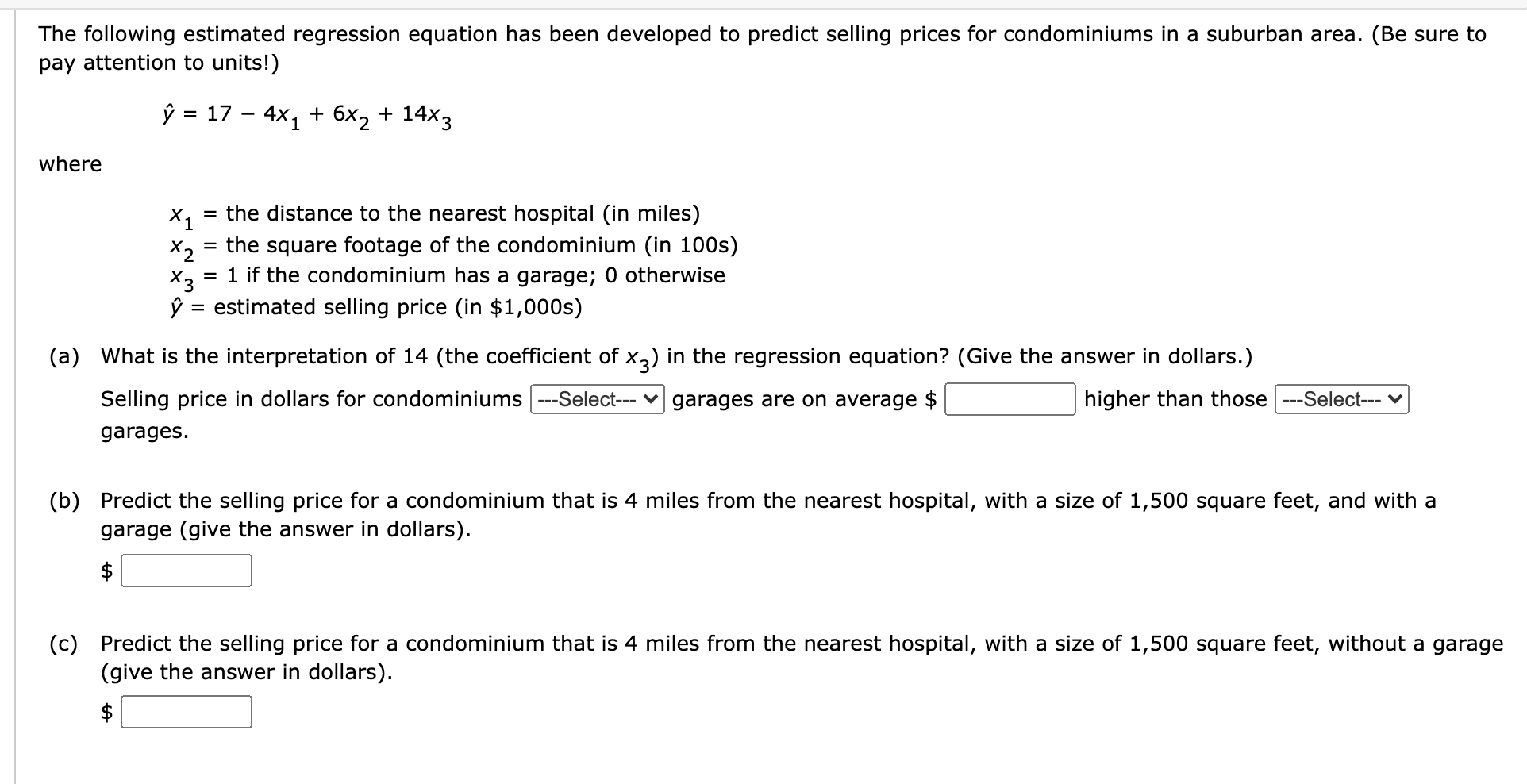 Solved The following estimated regression equation has been | Chegg.com
