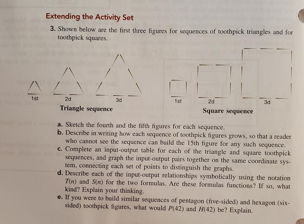Solved Extending the Activity Set 3. Shown below are the | Chegg.com