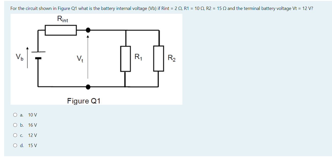 Solved For the circuit shown in Figure Q1 what is the | Chegg.com