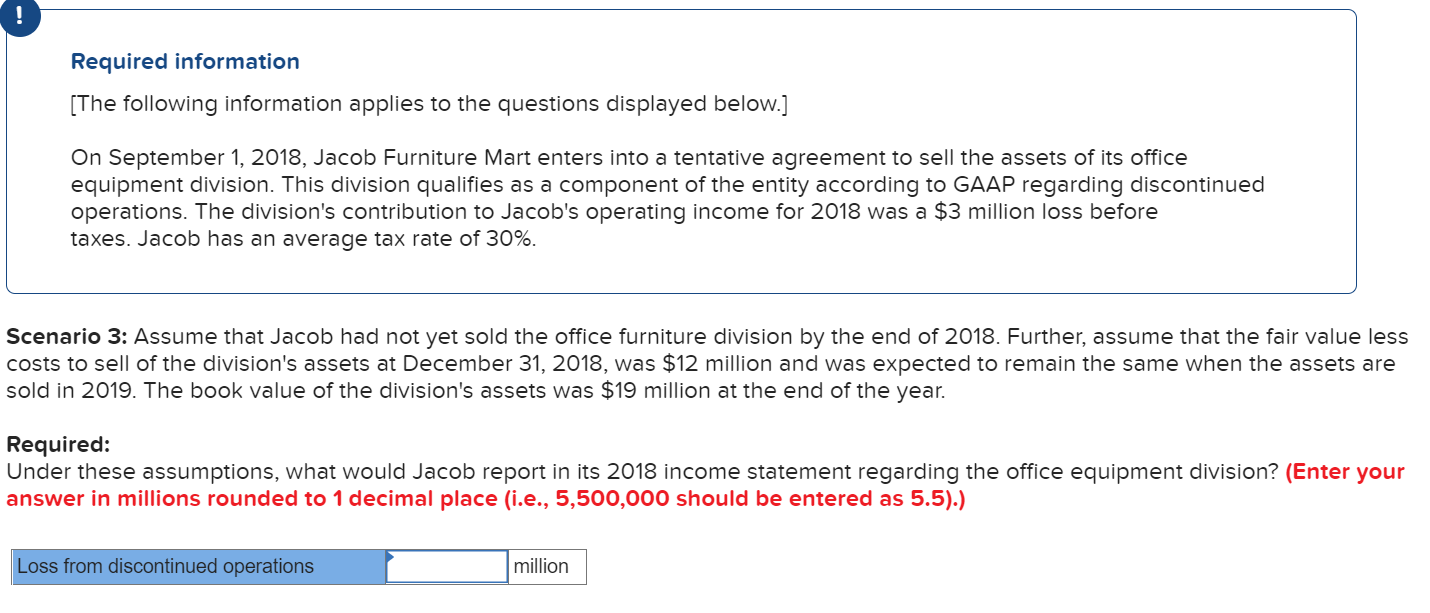 Solved Required information [The following information