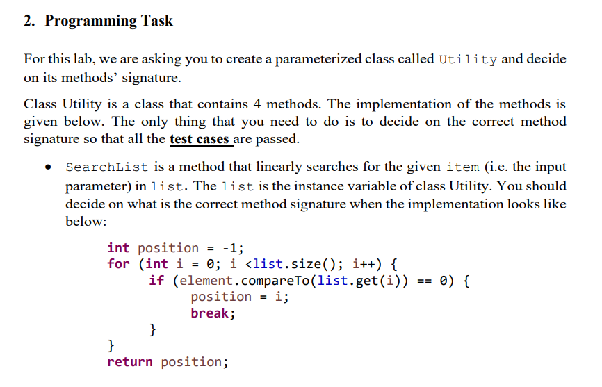 Solved For this lab, we are asking you to create a | Chegg.com