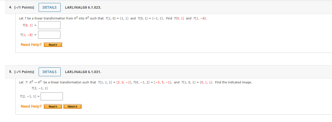 Solved linear algebra please answer two of the question i | Chegg.com