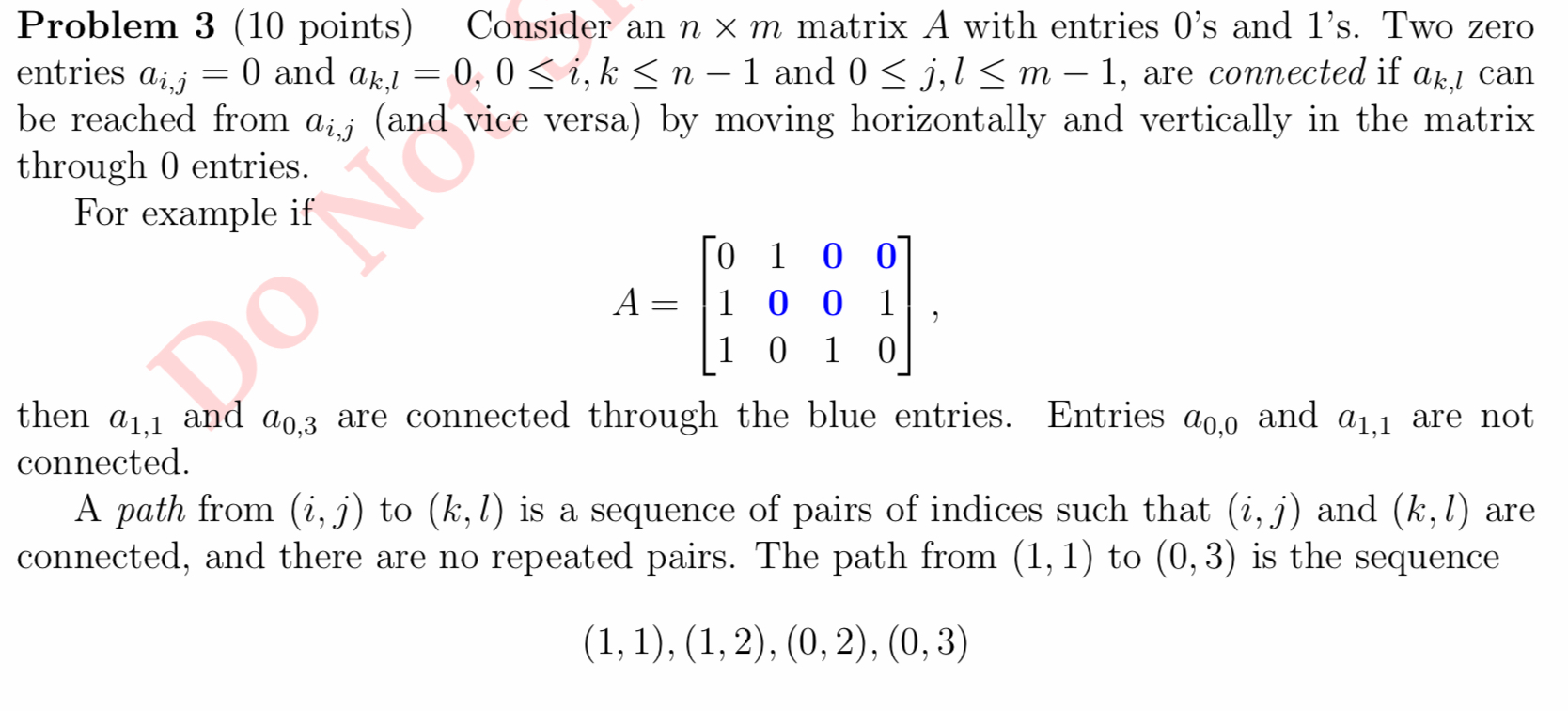 Problem 3 (10 points. Consider an n x m matrix A with | Chegg.com