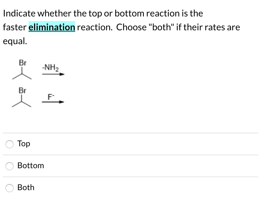 Solved Indicate whether the top or bottom reaction is the | Chegg.com