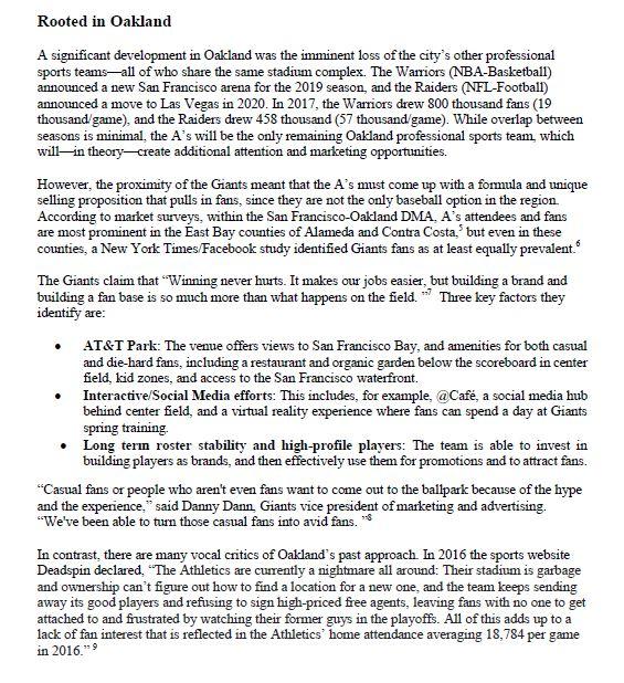 "Oakland Athletic's" case study. You should