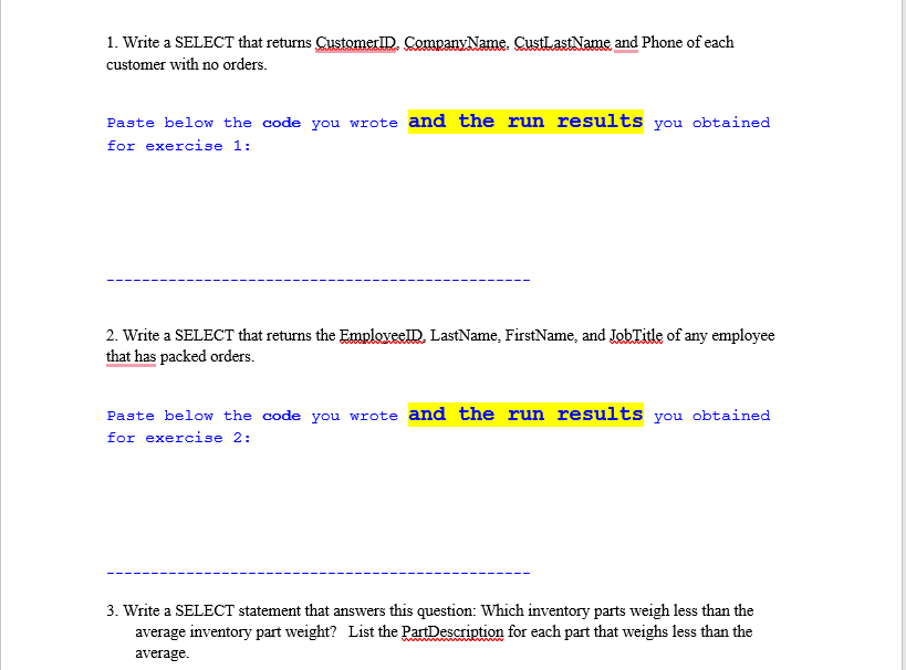 Solved 7. Write a SELECT statement that returns the LastName | Chegg.com