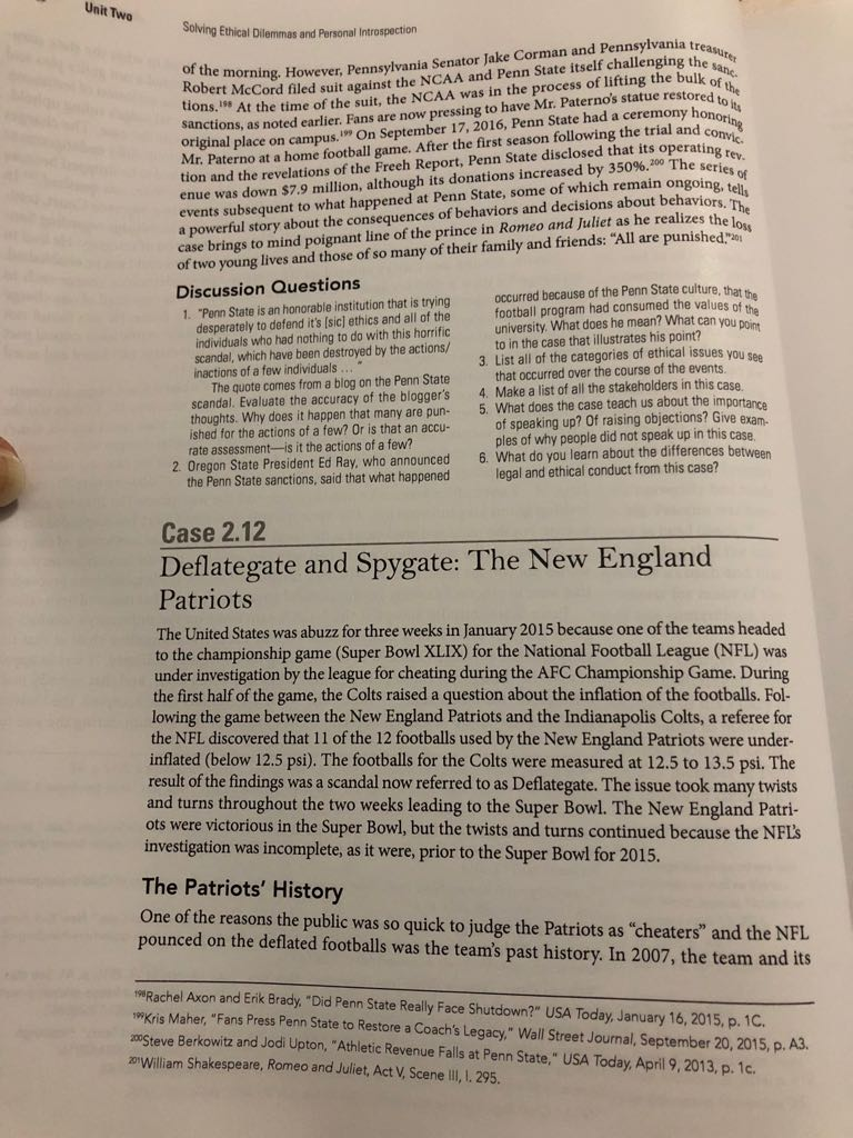 deflategate case study answer key