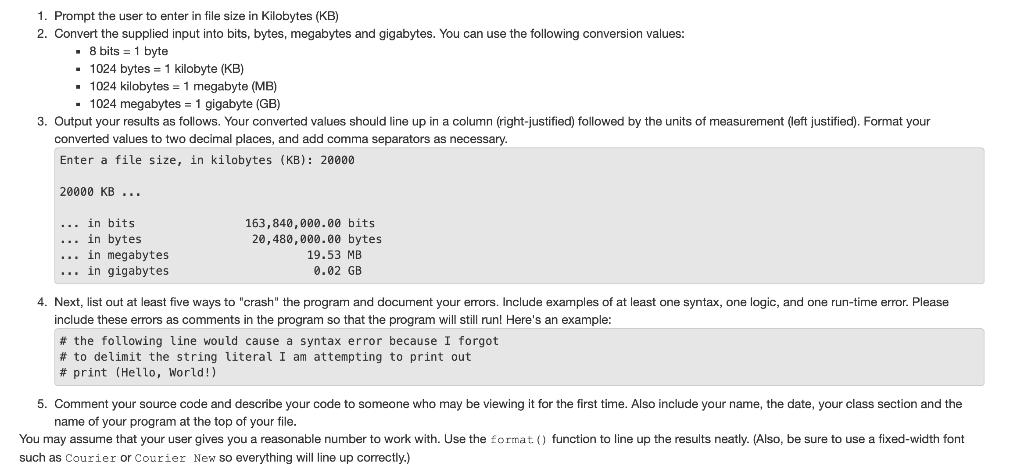 1-prompt-user-enter-file-size-kilobytes-kb-2-convert-supplied-input-bits-bytes-megabytes-g