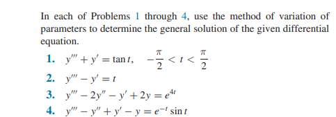 Solved 7T In each of Problems 1 through 4, use the method of | Chegg.com