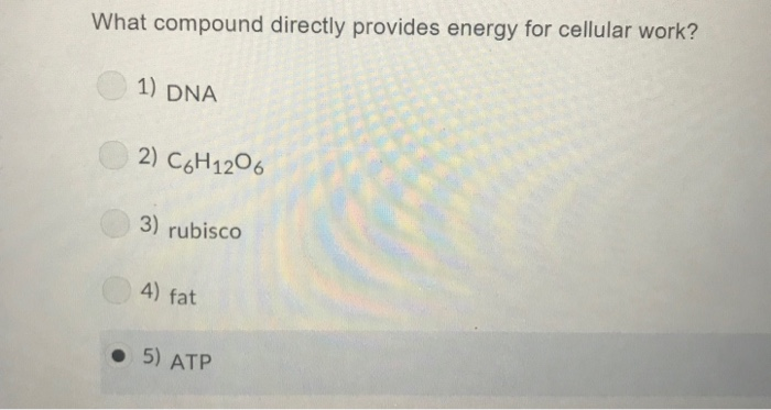 What Compound Directly Provides Energy For Cellular Work