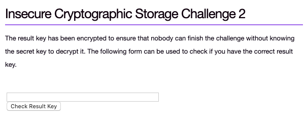 Insecure Cryptographic Storage Challenge 2 The Result Chegg