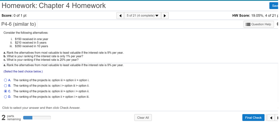 Solved Homework: Chapter 4 Homework Sav Score: 0 of 1 pt 5 | Chegg.com