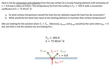 Solved Heat is lost by convection and radiation from the top | Chegg.com