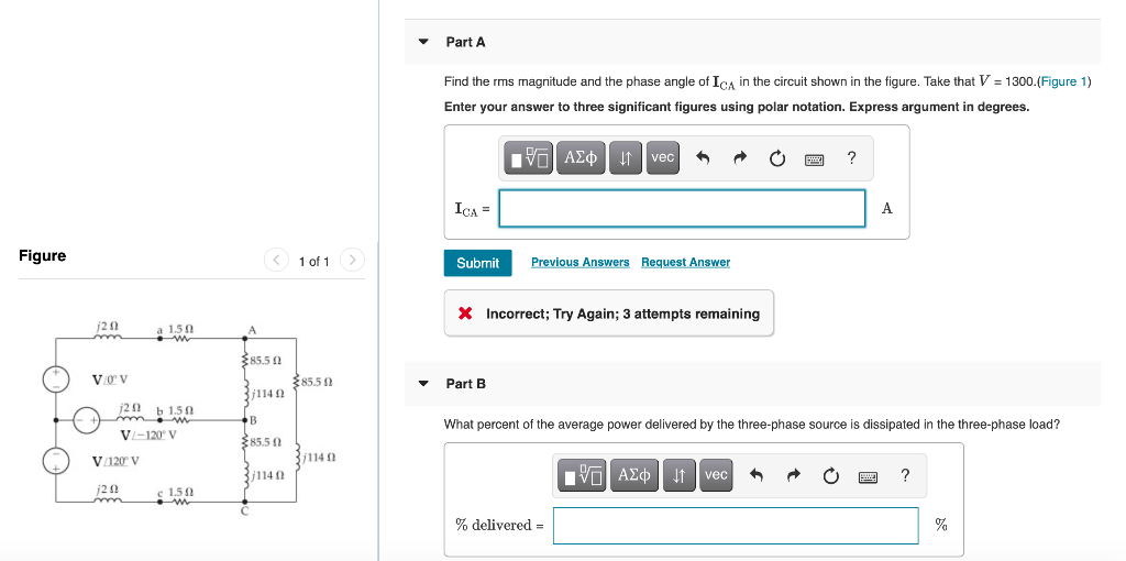 Solved Part A Find the rms magnitude and the phase angle of | Chegg.com