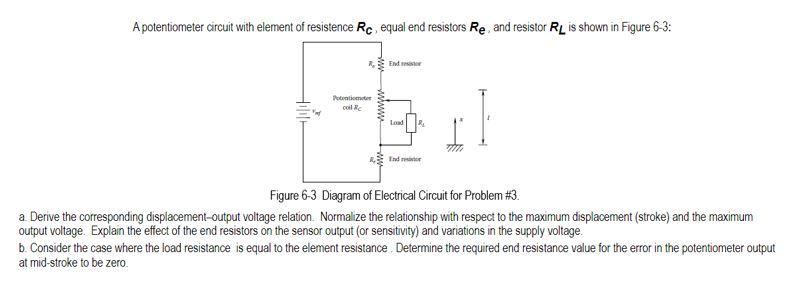 Solved A potentiometer circuit with element of resistence | Chegg.com