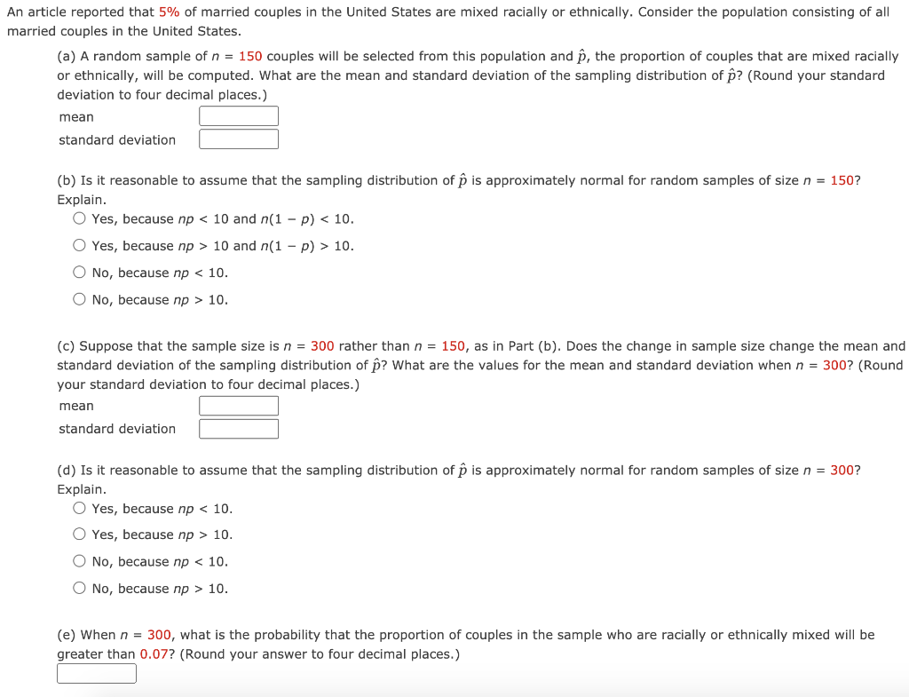 Solved We Determined The Mean And Standard Deviation Of The | Chegg.com