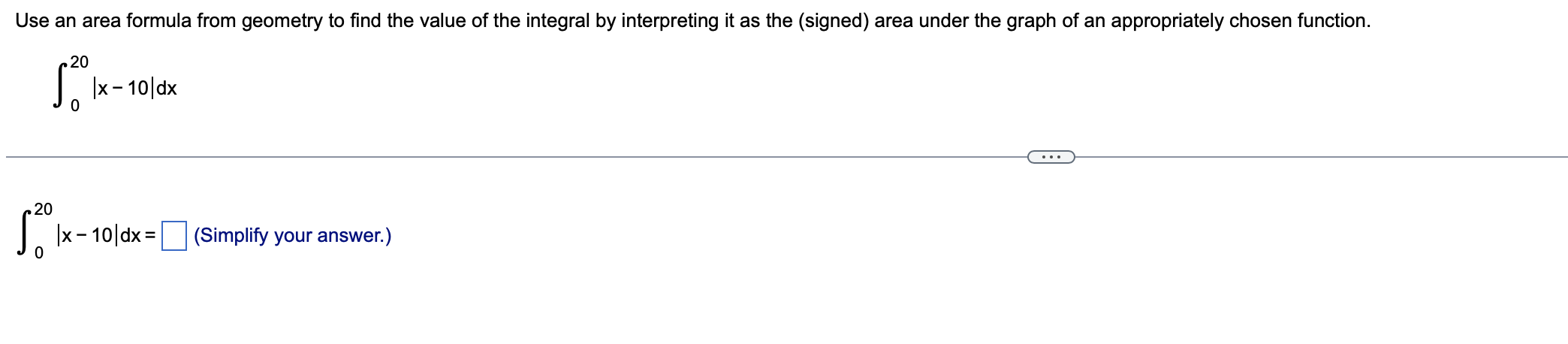 Solved Use an area formula from geometry to find the value | Chegg.com