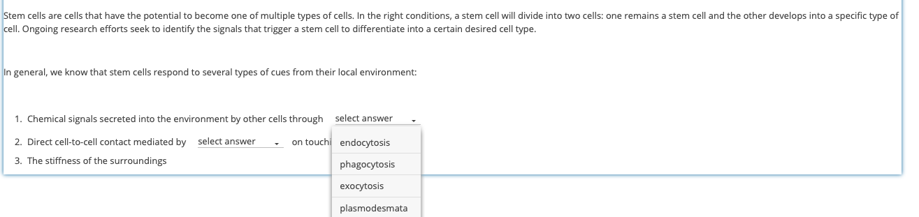 Solved Stem cells are cells that have the potential to | Chegg.com