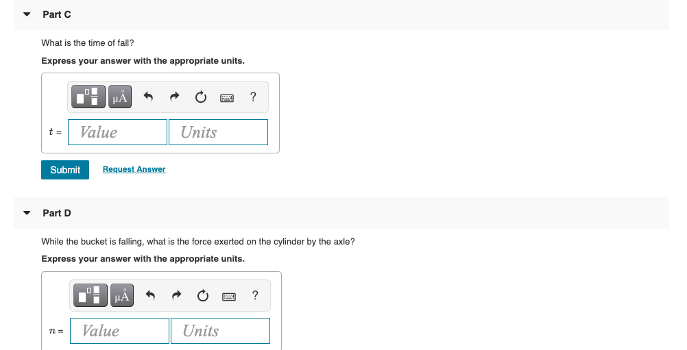 Solved A 15.0 kg bucket of water is suspended by a very