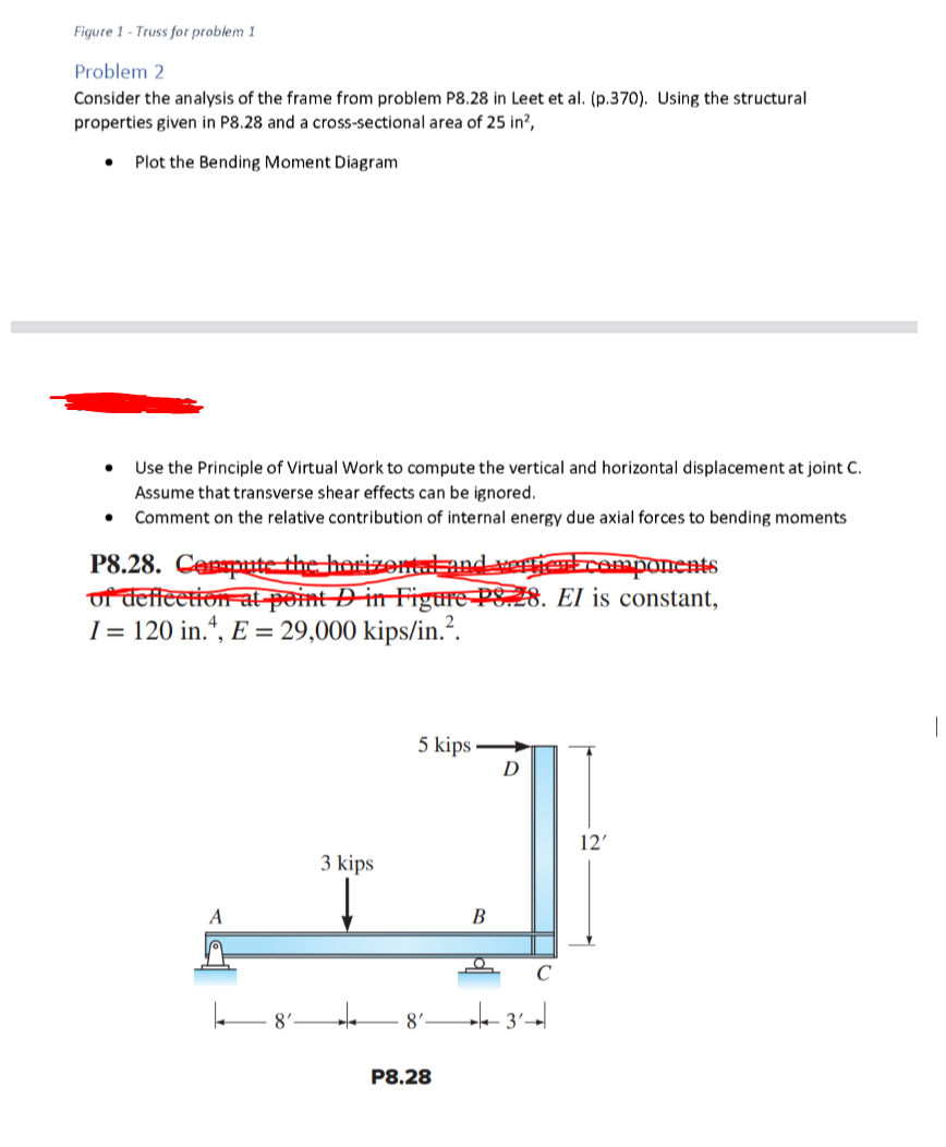 Solved Figure 1 - Truss For Problem 1 Problem 2 Consider The | Chegg.com