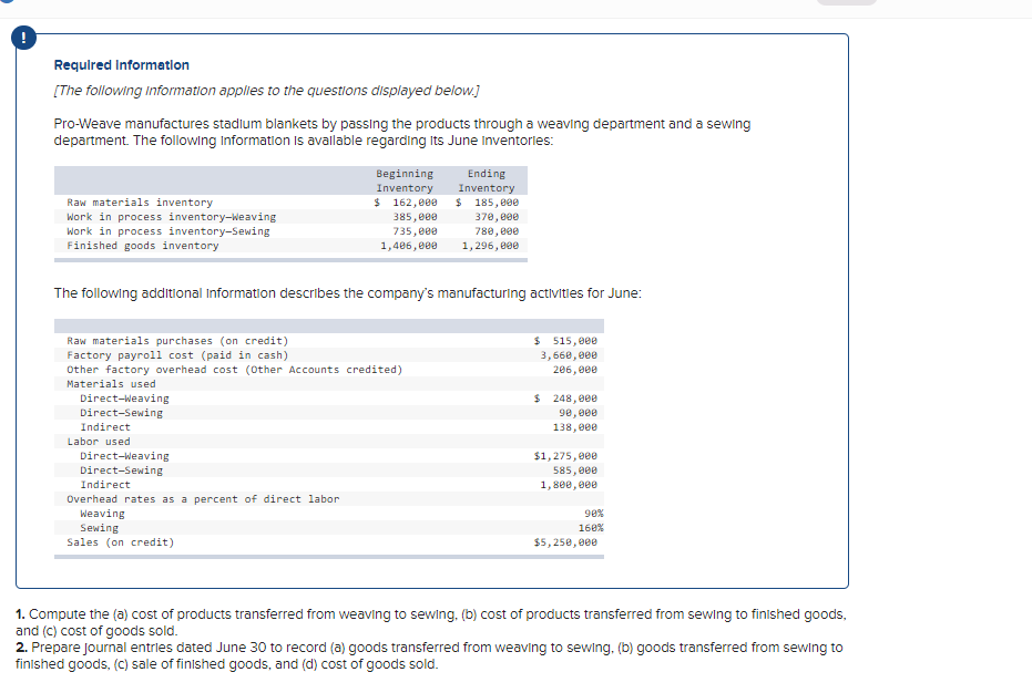 Solved 1. Prepare journal entries dated June 30 to record