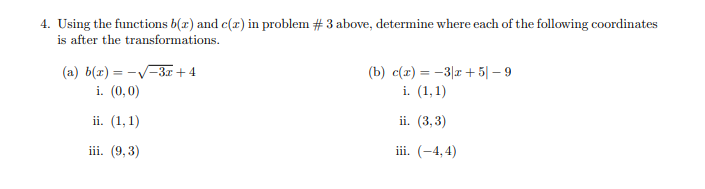 Solved 4. Using the functions b(c) and c(2) in problem #3 | Chegg.com