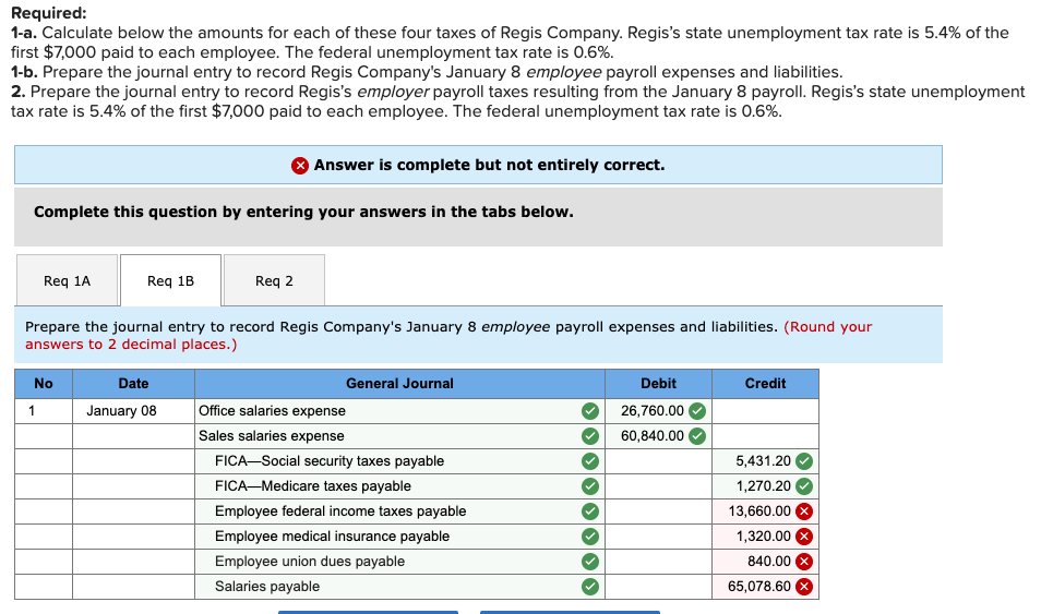 Solved Required 1a. Calculate below the amounts for each