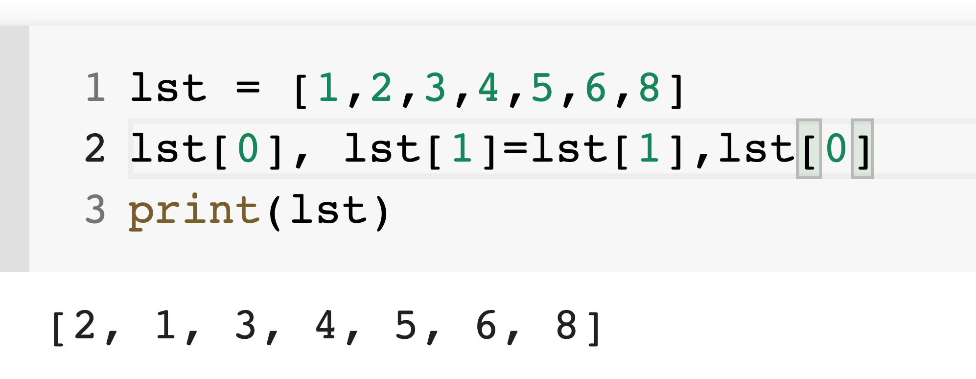 Solved This is python code. My question is why does 2 get | Chegg.com