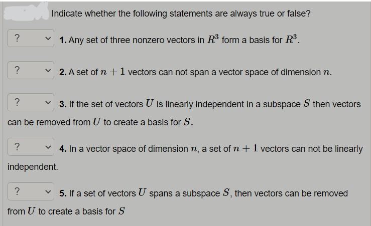 Solved Indicate Whether The Following Statements Are Alwa Chegg Com