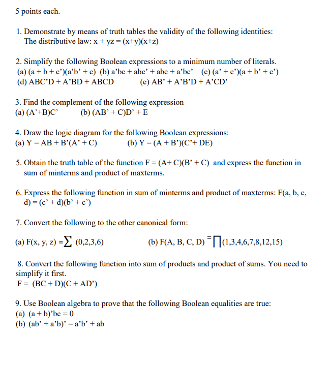 solved-5-points-each-1-demonstrate-by-means-of-truth-chegg