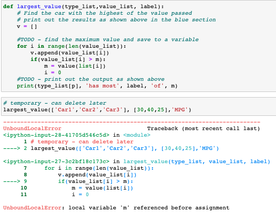 Solved def largest_value(type_list, value_list, label): # | Chegg.com