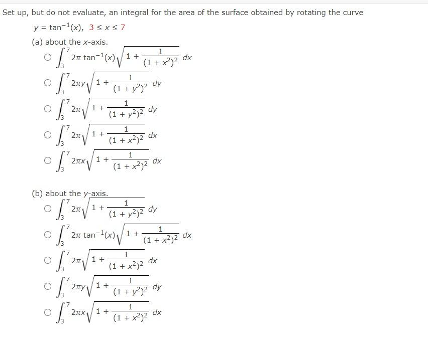 Solved 1 Set Up But Do Not Evaluate An Integral For The Chegg Com