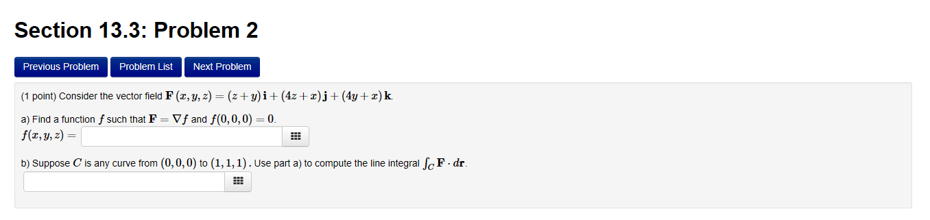 Solved Section 13.3: Problem 2 Previous Problem Problem List | Chegg.com