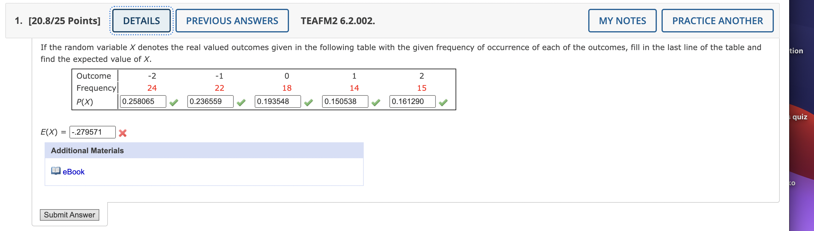 Solved 1 [20 8 25 Points] Details Previous Answers Teafm2