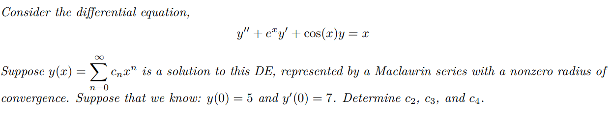 Solved Consider the differential equation, \\[ y^{\\prime | Chegg.com