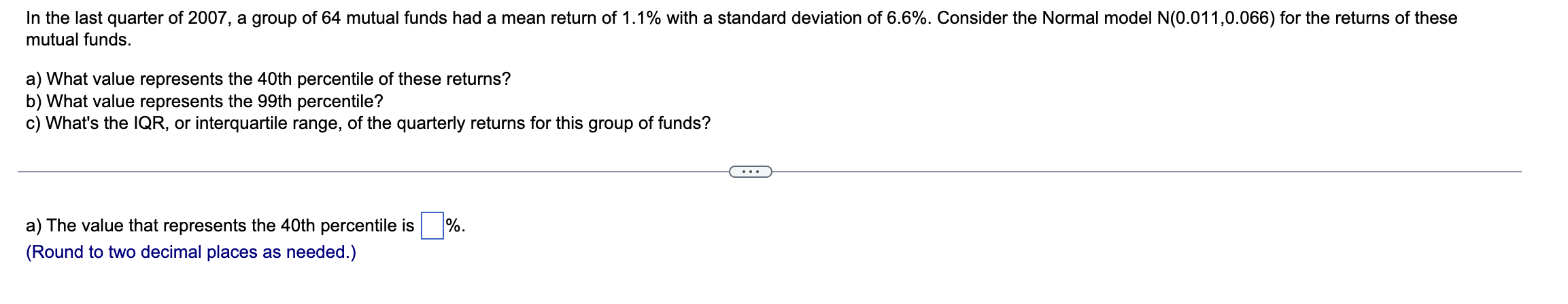 Solved In the last quarter of 2007, a group of 64 mutual | Chegg.com