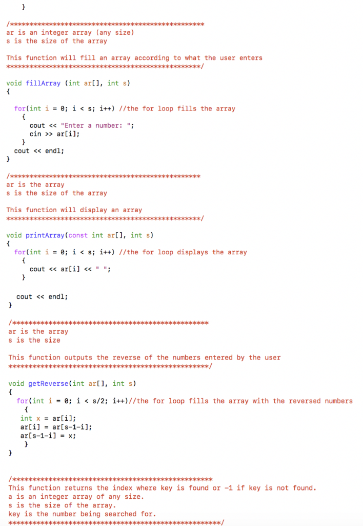 ar is an integer array (any size) s is the size of | Chegg.com