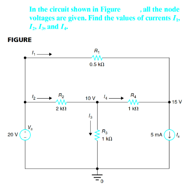 Solved In the circuit shown in Figure , all the node | Chegg.com
