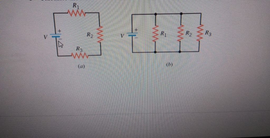 Solved 7) The drawing shows three different resistors in two | Chegg.com