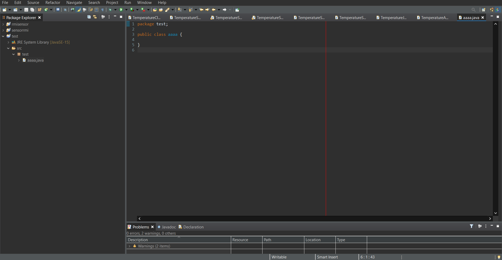Solved Eclipse Problem How to remove that vertical redline | Chegg.com