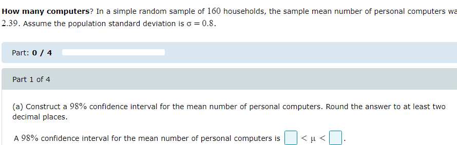 Solved How many computers? In a simple random sample of 160 | Chegg.com