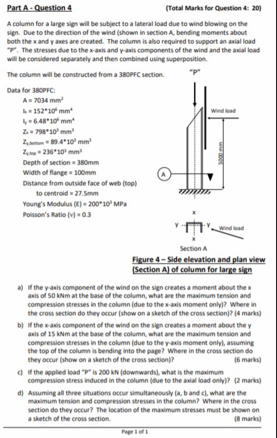 Part A Question 4 Total Marks For Question 4 2 Chegg Com